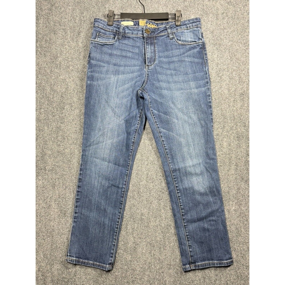 Kut from the Kloth Jeans Womens 12 Blue Emma Straight Leg Medium Wash